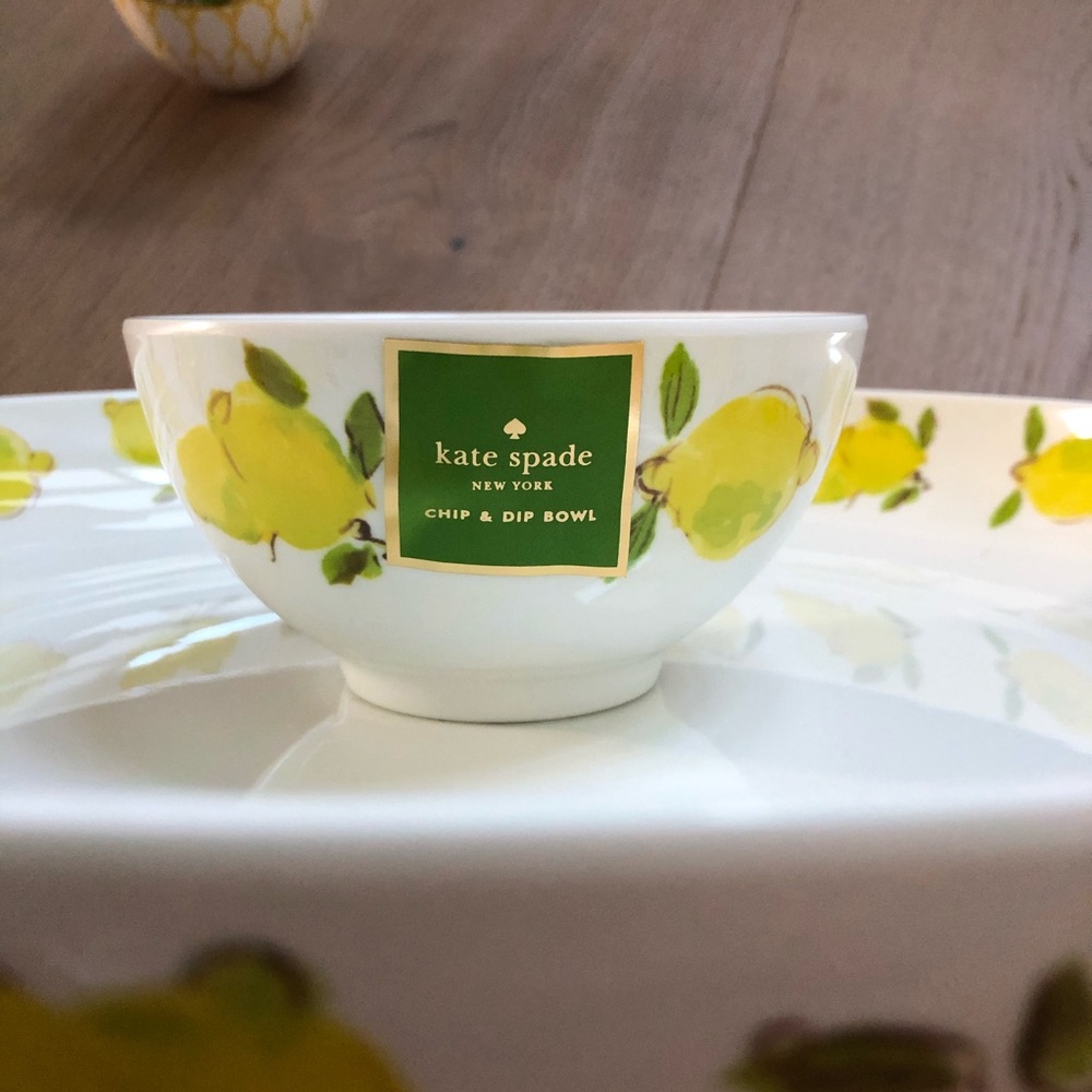 Kate Spade π Lemon Chip & Dip Bowl - Picture 2 of 3